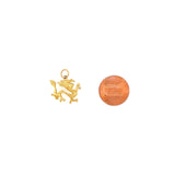 Estate 3D Dragon Charm or Pendant 18k Yellow Gold