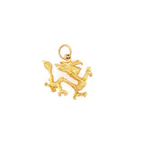 Estate 3D Dragon Charm or Pendant 18k Yellow Gold