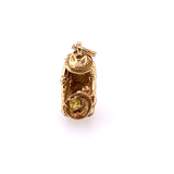Vintage Gem Set Gold Panner Charm or Pendant 14k Yellow Gold