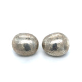 Estate John Iversen River Rock Clip On Earrings Sterling Silver
