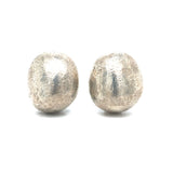 Estate John Iversen River Rock Clip On Earrings Sterling Silver