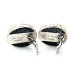 Estate John Iversen River Rock Clip On Earrings Sterling Silver