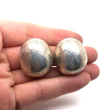 Estate John Iversen River Rock Clip On Earrings Sterling Silver