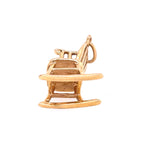 Vintage 3D Rocking Chair Charm or Pendant 14k Yellow Gold