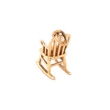Vintage 3D Rocking Chair Charm or Pendant 14k Yellow Gold