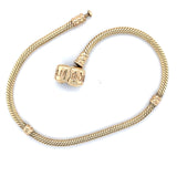 Authentic Pandora 14k Yellow Gold Snake Chain Bracelet 8.3"