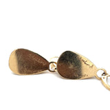 M&B Lombard Black Drusy Drop Earrings 14-18k Yellow Gold