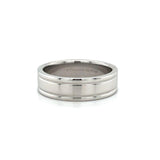 Tiffany & Co Essential Double Milgrain Wide Band Platinum Sz 9