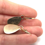 M&B Lombard Black Drusy Drop Earrings 14-18k Yellow Gold
