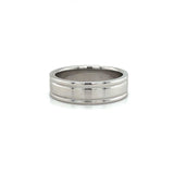 Tiffany & Co Essential Double Milgrain Wide Band Platinum Sz 9