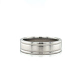 Tiffany & Co Essential Double Milgrain Wide Band Platinum Sz 9